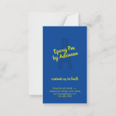 Yellow Navy Care Instructions for Epoxy Pen Mitteilungskarte (Rückseite)