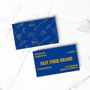 Yellow Navy Fast Food Burger Chicken Restaurant Visitenkarte