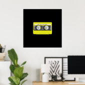 Yellow Neon Anpassbares Kassettenband Poster (Heimbüro)