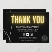 Yellow Neon Danke, dass Sie die Media-Einlage des Einladung (Vorne/Hinten)