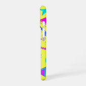 Yellow Neon Memphis Geometric 80s Design iPhone 16 Hülle (Linke Seite)