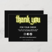 Yellow Neon Sign Vielen Dank, dass Sie Media Inser (Vorne/Hinten)