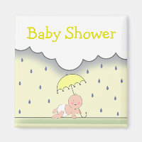 Yellow Neutral Baby Shower Magnet - Regen & Regens
