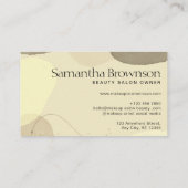 Yellow Neutral Beige Blush Geometric Stone Visitenkarte (Rückseite)