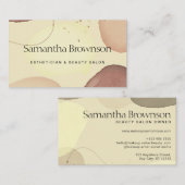 Yellow Neutral Beige Blush Geometric Stone Visitenkarte (Vorne/Hinten)