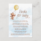 Yellow Neutral Teddy Bärenbücher für Baby Begleitkarte (Vorderseite)