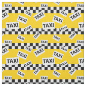 Yellow New York Taxi Cab Driver Checkerboard Stoff (Muster)