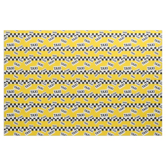 Yellow New York Taxi Cab Driver Checkerboard Stoff (Fat Quarter (45,7 x 55,9 cm))