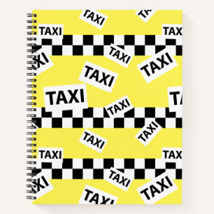 Yellow New York Taxi Cab Notizblock