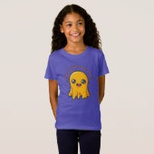 Yellow Niedlich Kawaii Ghost T-Shirt (Vorne ganz)