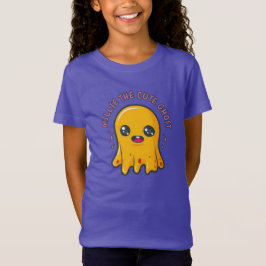 Yellow Niedlich Kawaii Ghost T-Shirt