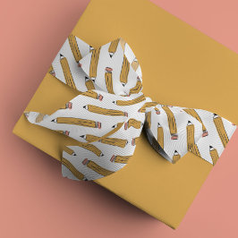 Yellow No. 2 Pencil Teacher Satinband