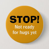 Yellow NO HUGS Button (Vorderseite)