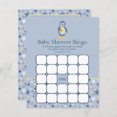 Yellow North Star Pinguin Baby Dusche Bingo Spiel (Vorne/Hinten)