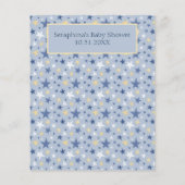 Yellow North Star Pinguin Baby Dusche Bingo Spiel (Rückseite)