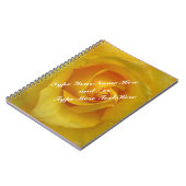 Yellow Notebook Personalisiert Romantic Rosen Book Notizblock (Linke Seite)