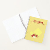 Yellow Notebook with red geometric flowers Notizblock (Innenseite)