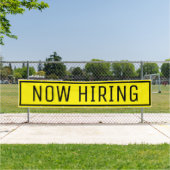 Yellow Now Hating Sign Banner (Insitu)