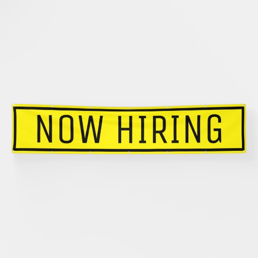 Yellow Now Hating Sign Banner (Horizontal)