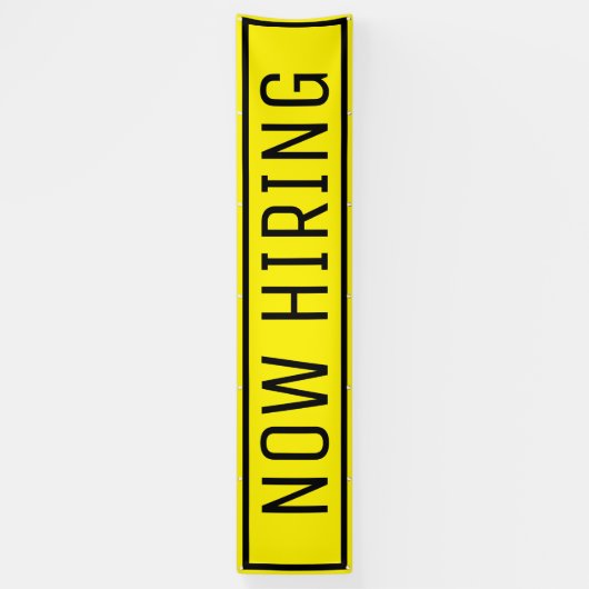 Yellow Now Hating Sign Banner (Vertikal)