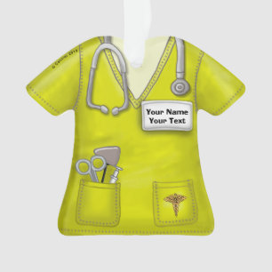 Yellow Nurse Medical Pepps Ornament