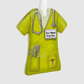 Yellow Nurse Medical Pepps Ornament (Vorderseite)