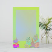 Yellow Oaster Bunny Eggs Stationierung Briefpapier (Stehend Vorderseite)