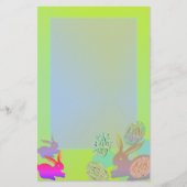Yellow Oaster Bunny Eggs Stationierung Briefpapier (Vorderseite)
