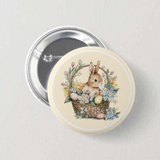 Yellow Oaster Bunny Flour Button (Vorne & Hinten)