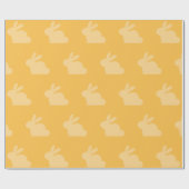 Yellow Oaster Bunny Wrapping Paper Geschenkpapier (Flach)