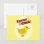 Yellow Oaster Chick Feiertagspostkarte (Vorne/Hinten)