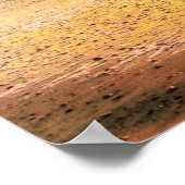 Yellow Ocean Beach Nature Wall Poster (Ecke)