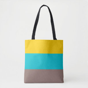 Yellow Ocean Blue Brown Summer Design Tasche