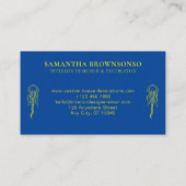 Yellow Ocean Nautic Jellyfish Visitenkarte (Rückseite)