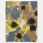 Yellow Ochre Florals Fleecedecke (Vorderseite)