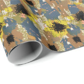 Yellow Ochre Florals Geschenkpapier (Rolleneckpunkt)