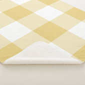 Yellow Ochre Gingham Pattern Sherpadecke (3/4)
