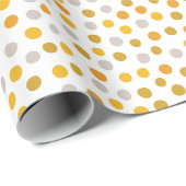 Yellow Ochre Polka Dots Wrapping Paper Geschenkpapier (Rolleneckpunkt)