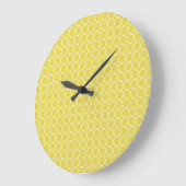 Yellow Octagon Pattern Wall clock Große Wanduhr (Winkel)