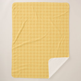 Yellow Octagonal Pattern Sherpa Blanket Sherpadecke