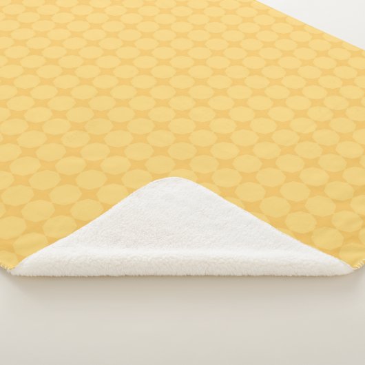 Yellow Octagonal Pattern Sherpa Blanket Sherpadecke (3/4)