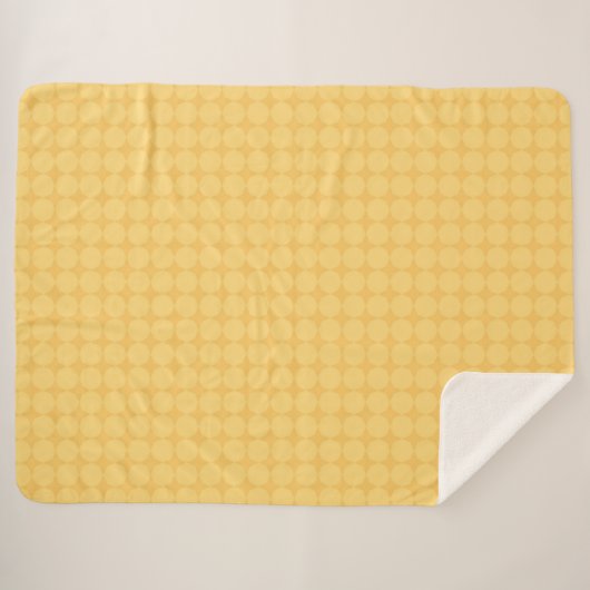 Yellow Octagonal Pattern Sherpa Blanket Sherpadecke (Vorderseite (Horizontal))