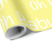 Yellow Oh Baby Dusche Geschenkpapier (Rolleneckpunkt)