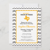 Yellow Oh Baby! Zickzack Made in Texas Dusche Einladung (Vorderseite)