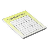 Yellow Ombre 9x9 Sudoku Grid Template Notizblock (angewinkelt)