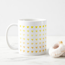 Yellow Ombre HerzValentine Liebe Tasse