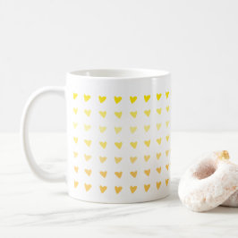 Yellow Ombre HerzValentine Liebe Tasse