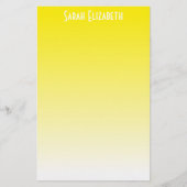 Yellow Ombre Stationery Briefpapier (Vorderseite)