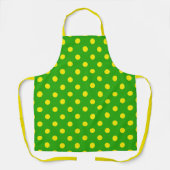 Yellow On Green Polka Dots Pattern Design  Schürze (Vorderseite)