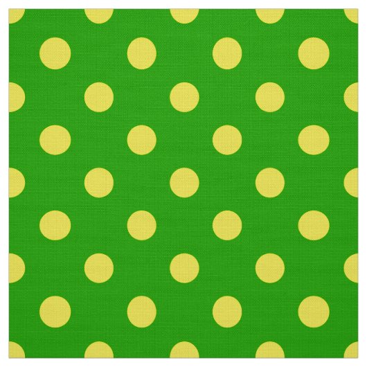 Yellow On Green Polka Dots Pattern Design  Stoff (Muster)